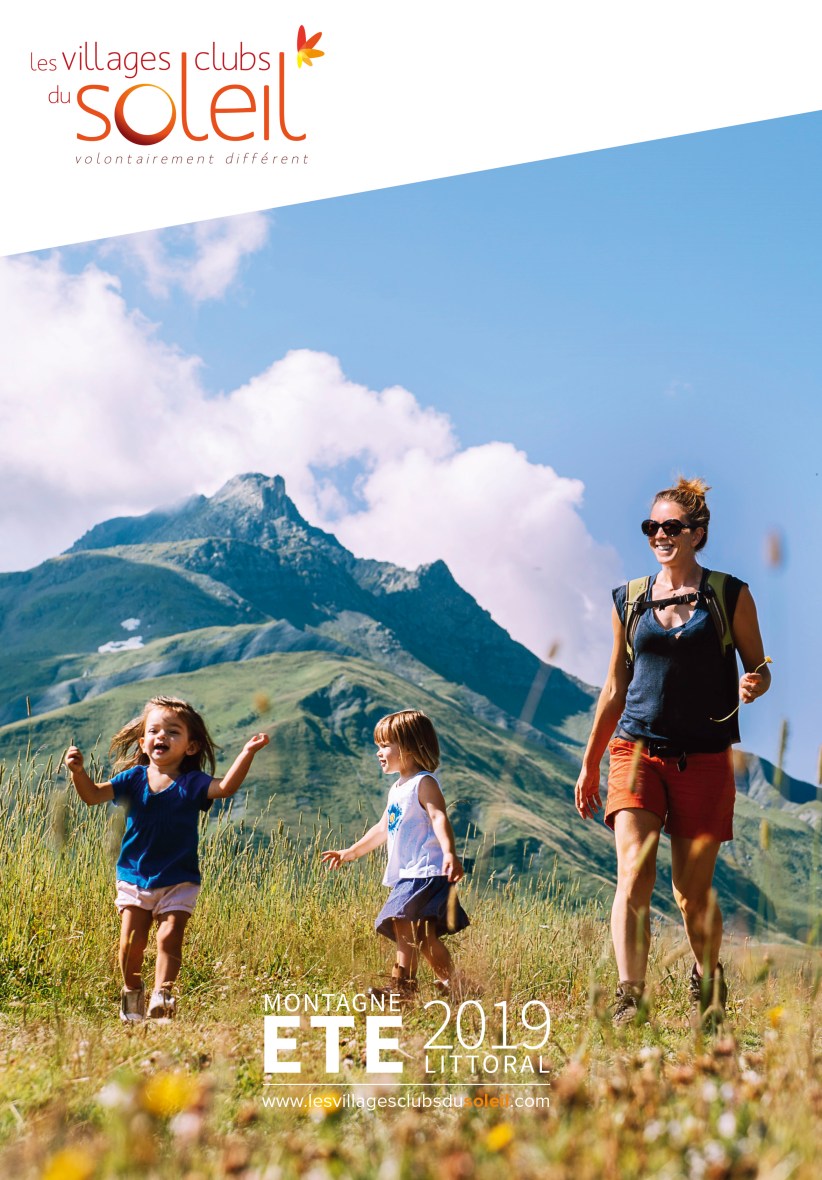Photo de couverture du catalogue été 2019 des villages clubs du soleil.